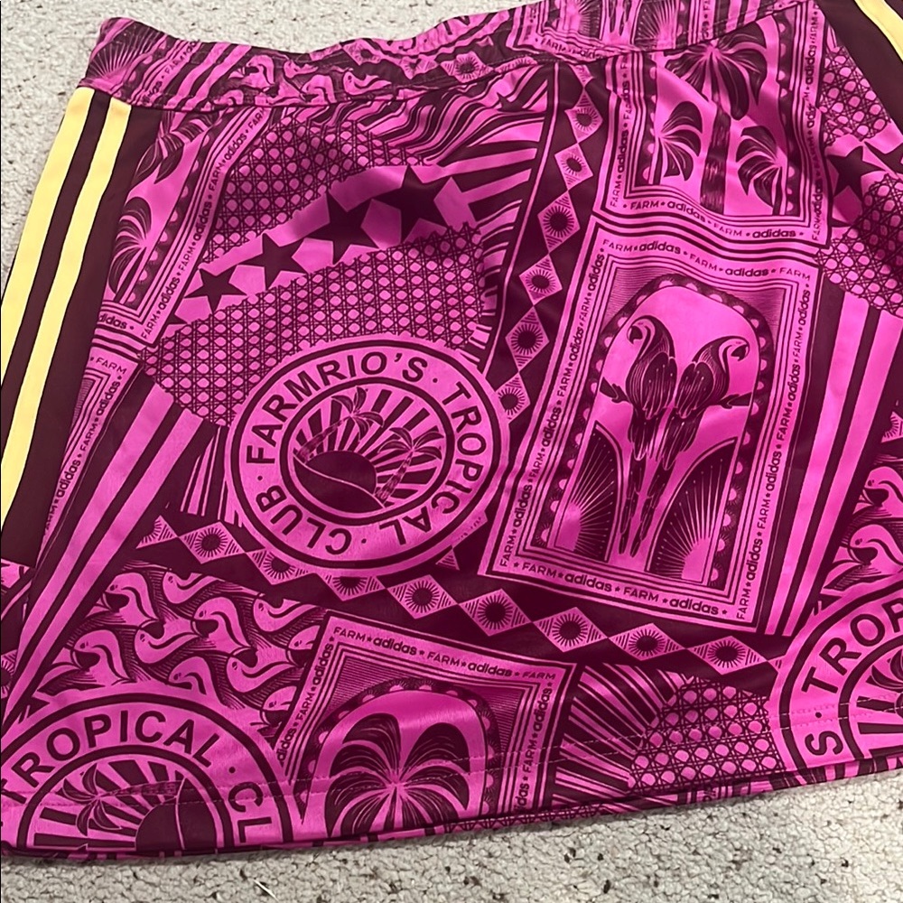 FARM Rio Pink Skater Mini Skirt Resort Wear
